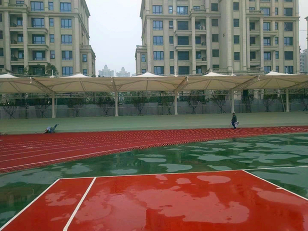 西安市浐灞實驗小學地坪現場